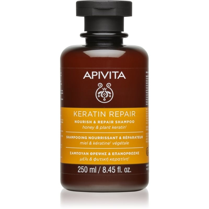 Apivita Keratin Repair obnovujúci šampón s keratínom pre suché a poškodené vlasy 250 ml