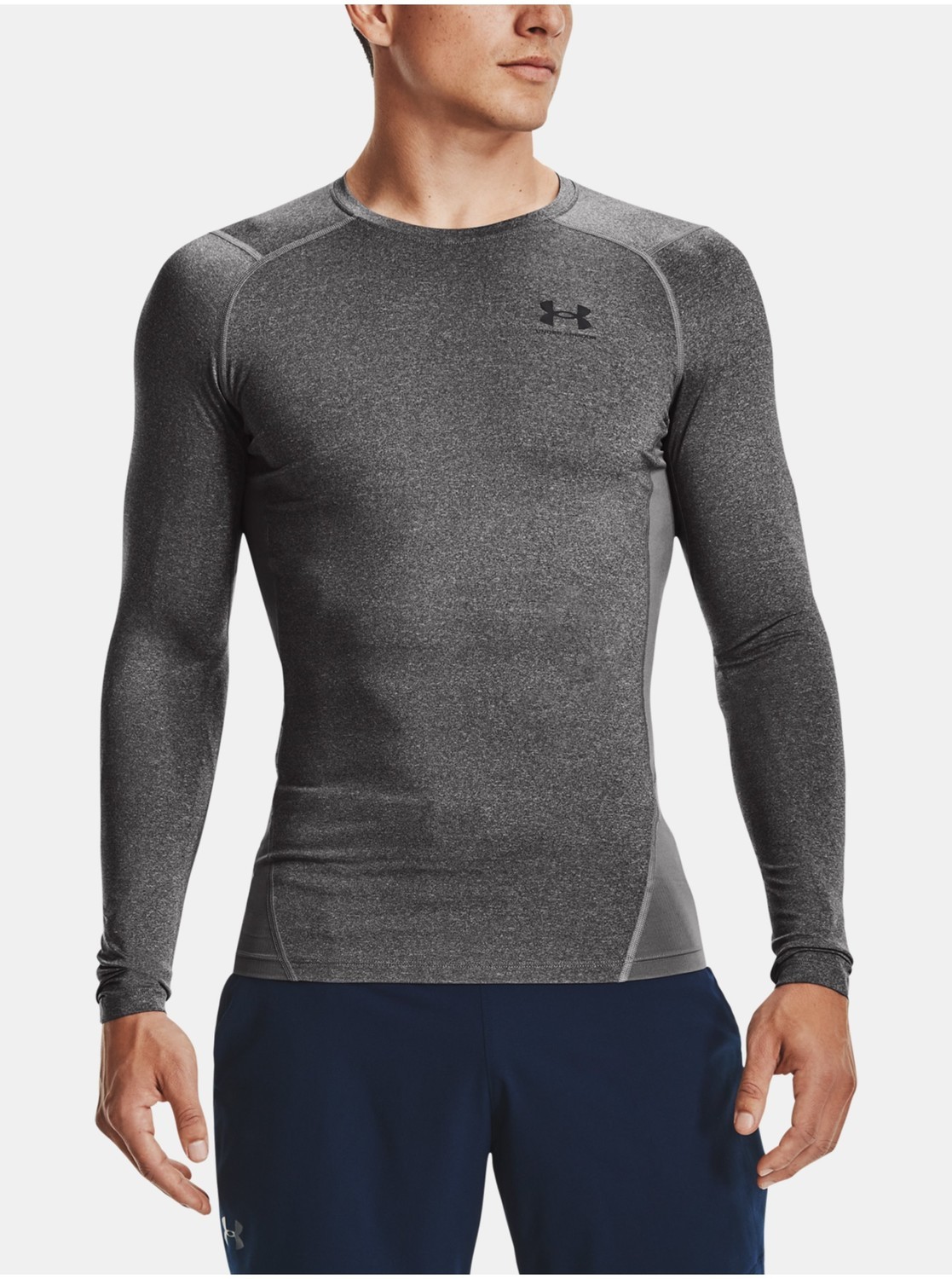 Tričko Under Armour HG Armour Comp LS - šedá