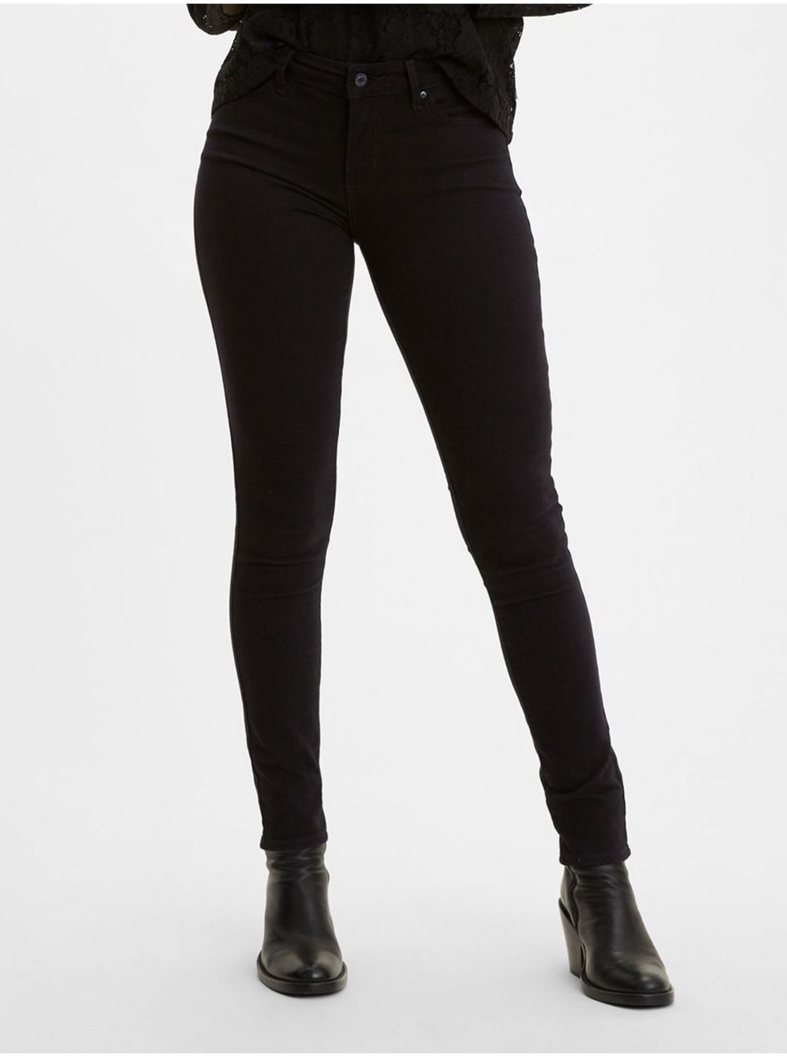 Černé dámské skinny fit džíny Levi's® 711