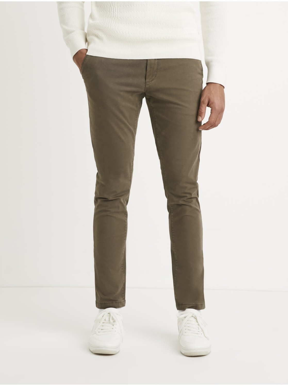 Hnědé chino kalhoty Celio Roprime