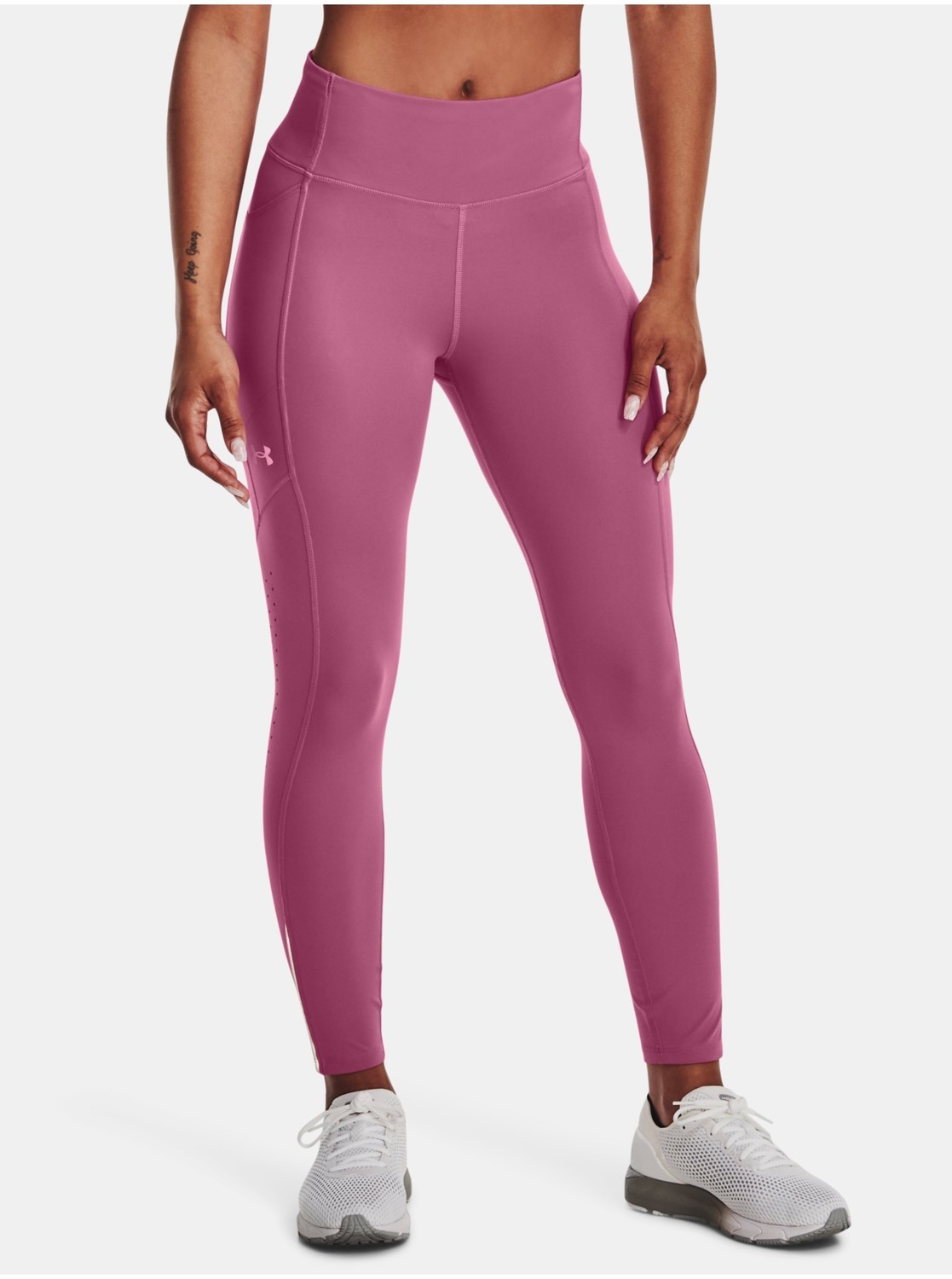 Ružové dámske legíny Under Armour UA Fly Fast 3.0 Ankle Tight