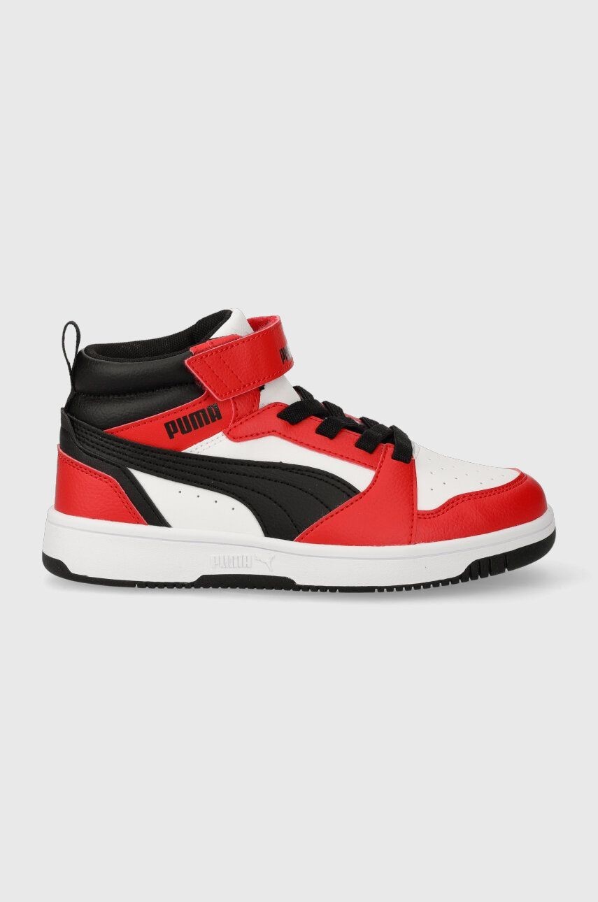Detské tenisky Puma Rebound V6 Mid AC+ PS červená farba
