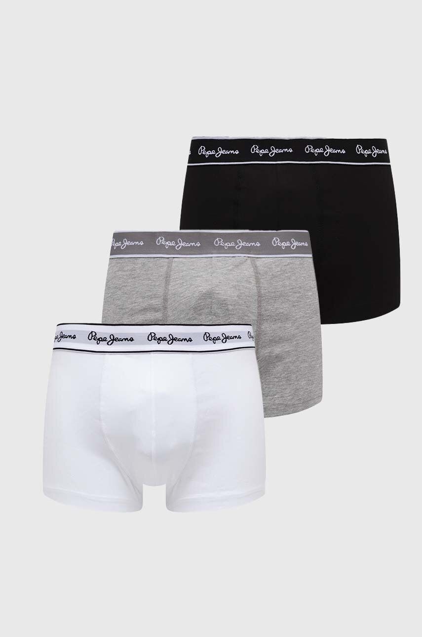 Boxerky Pepe Jeans 3-pak pánske, šedá farba