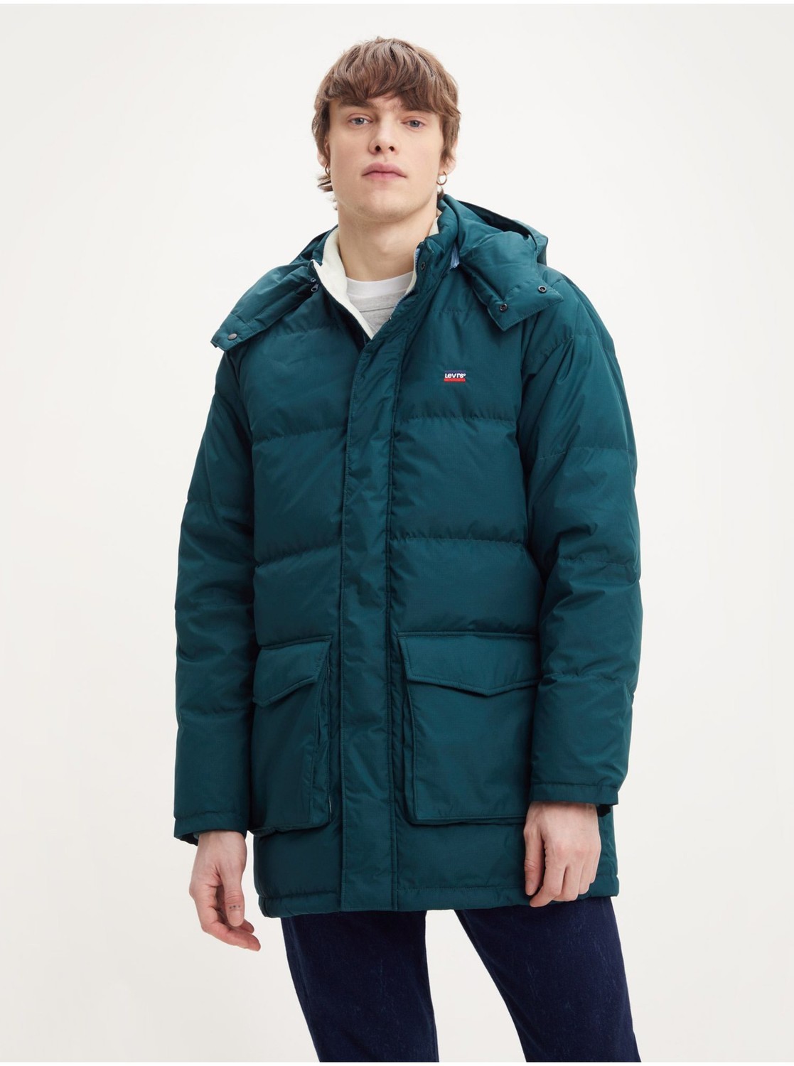 Zimné bundy pre mužov Levi's® - petrolejová