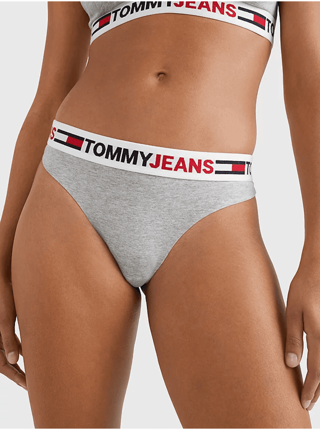 Nohavičky pre ženy Tommy Jeans - svetlosivá