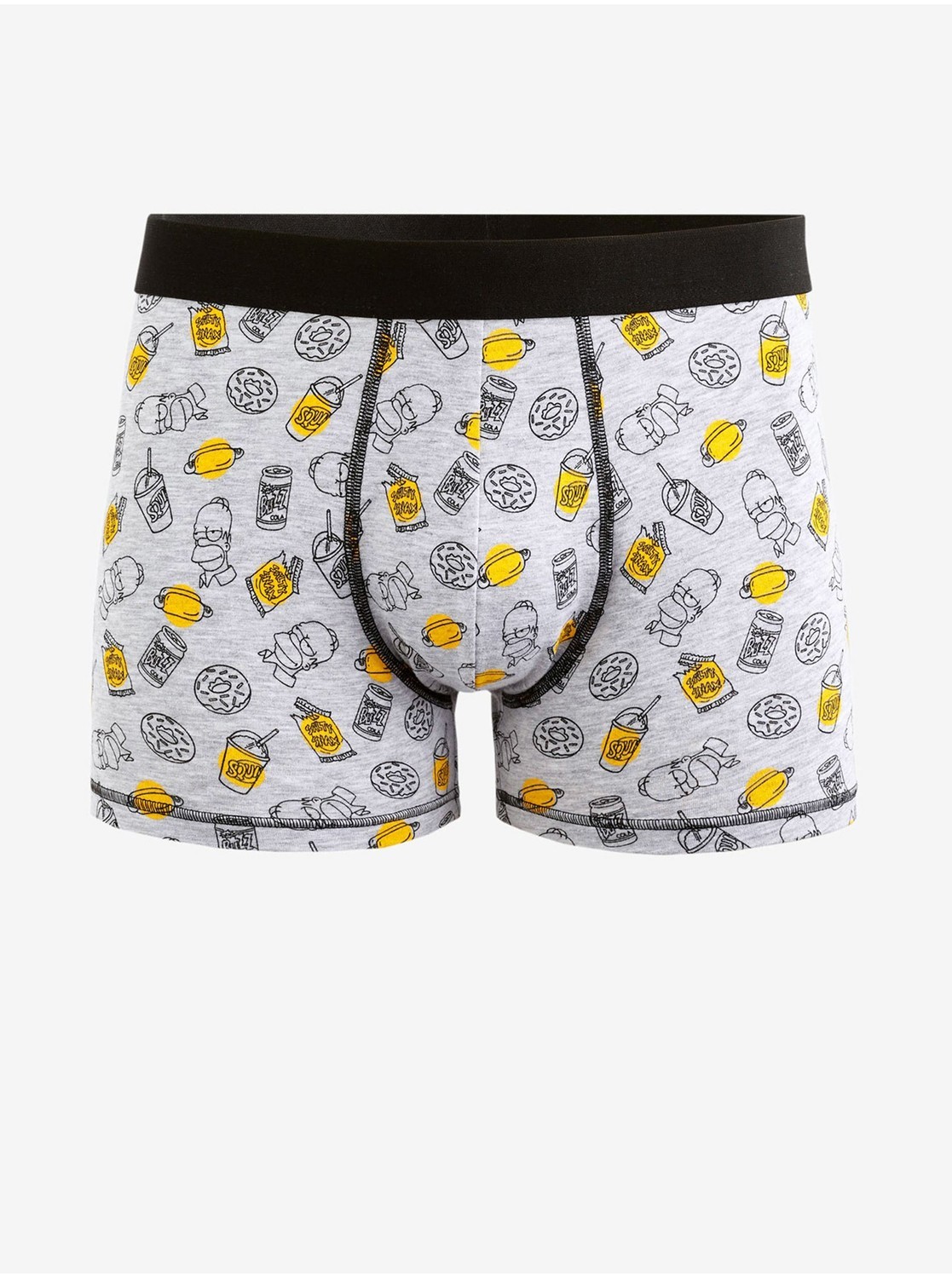 Svetlošedé pánske vzorované trenírky Celio The Simpsons