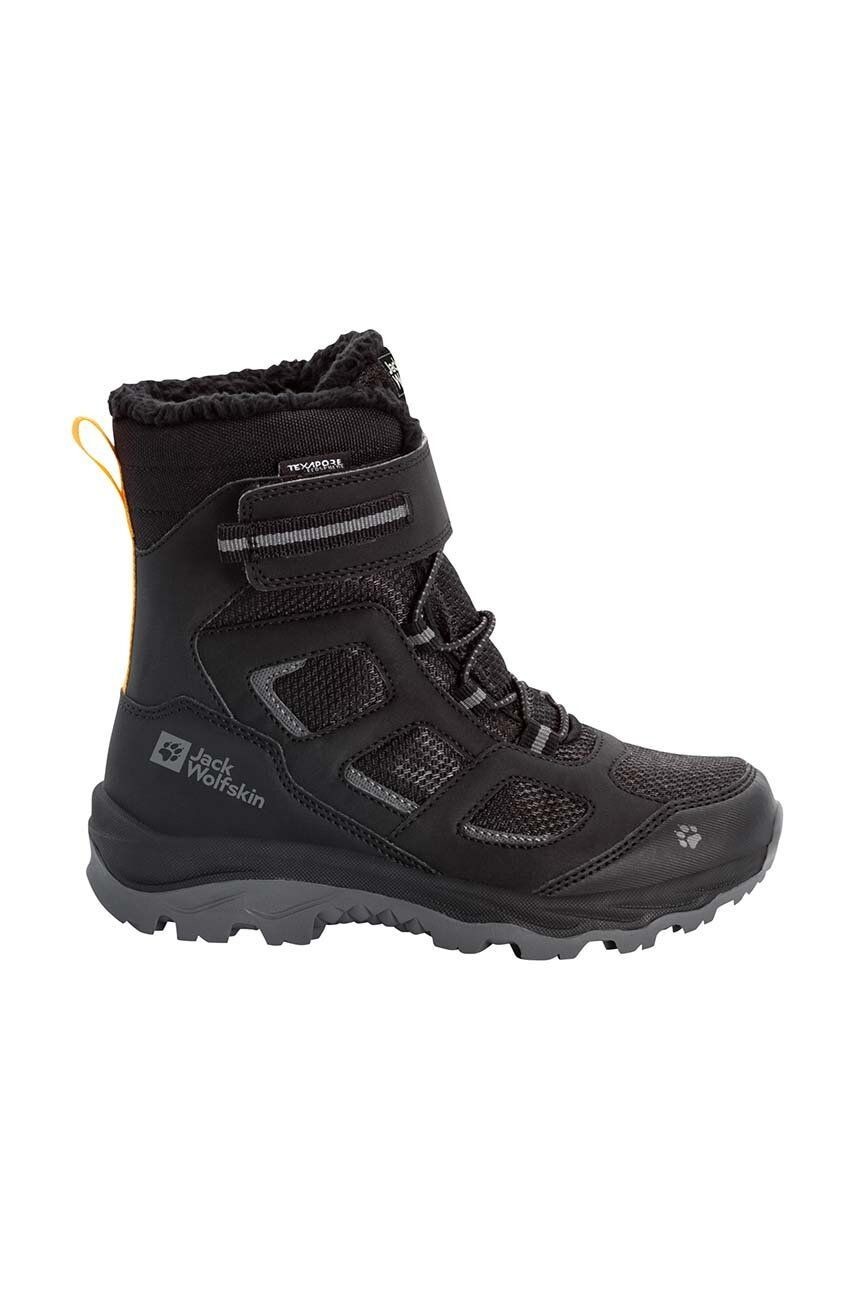 Detské zimné topánky Jack Wolfskin VOJO WT TEXAPORE HIGH čierna farba