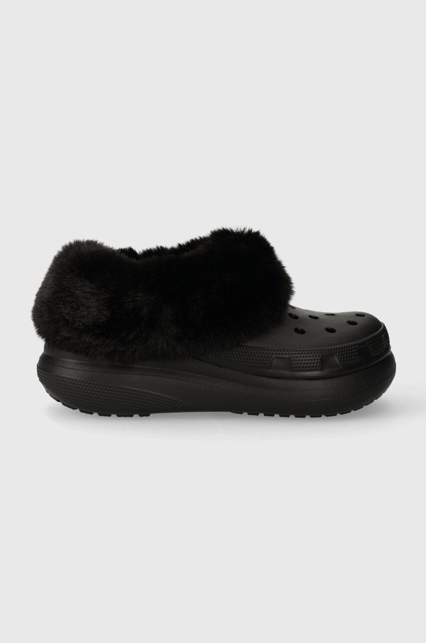 Šľapky Crocs Furever Crush dámske, čierna farba, 208446