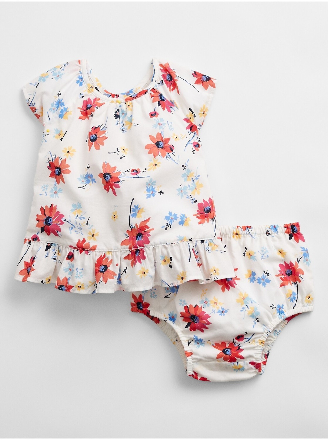 Baby body floral ruffle set Farebná