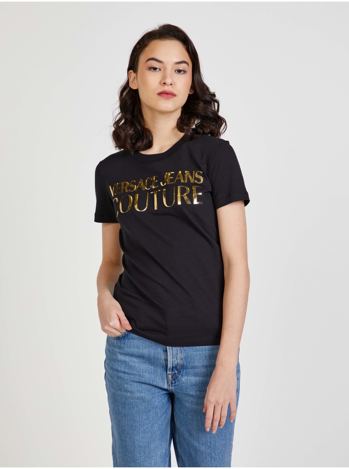 Čierne dámske tričko Versace Jeans Couture