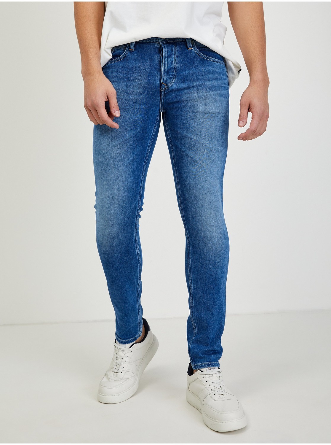 Modré pánske slim fit rifle Pepe Jeans Chepstow