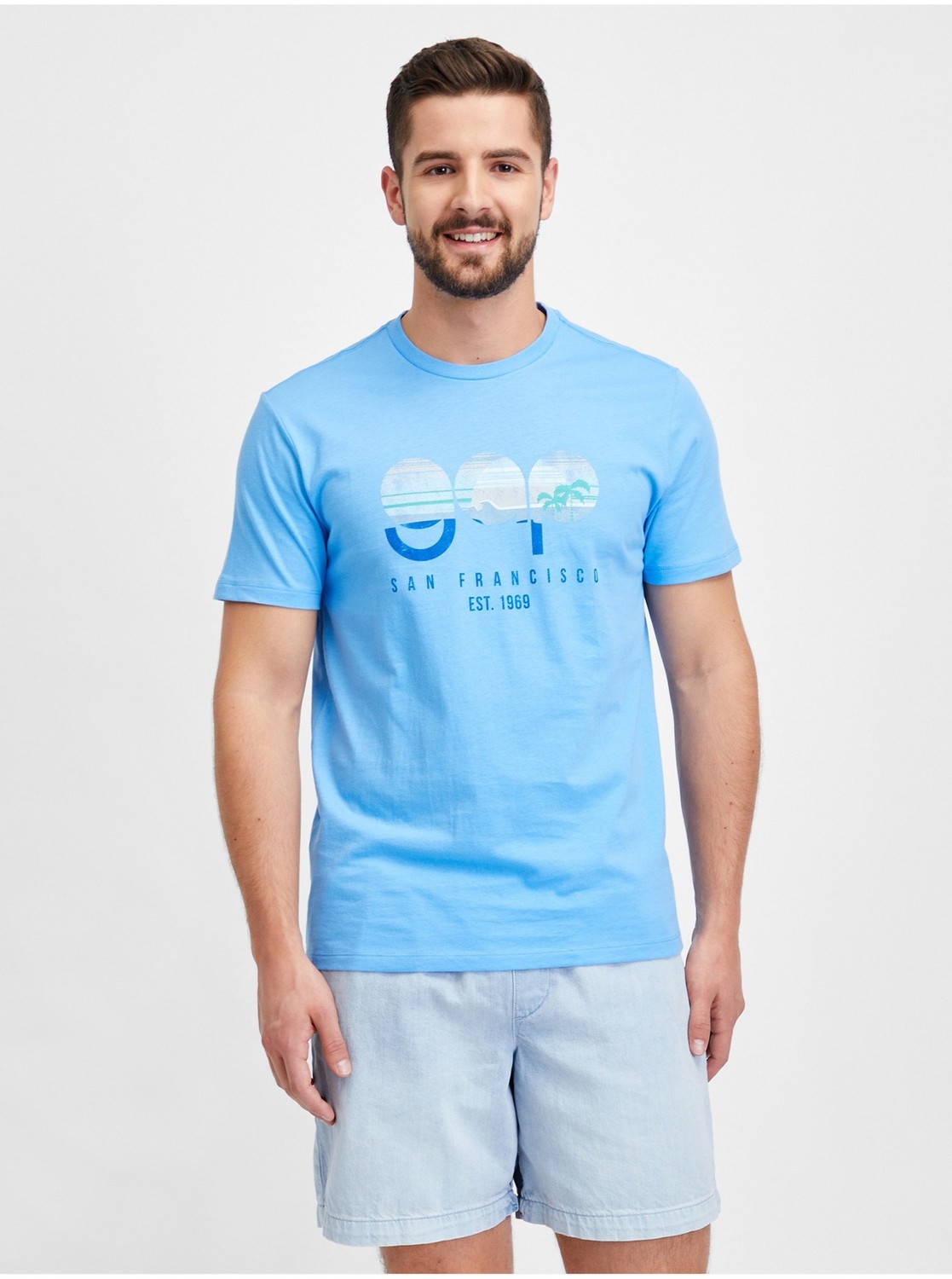 Modré pánske tričko GAP