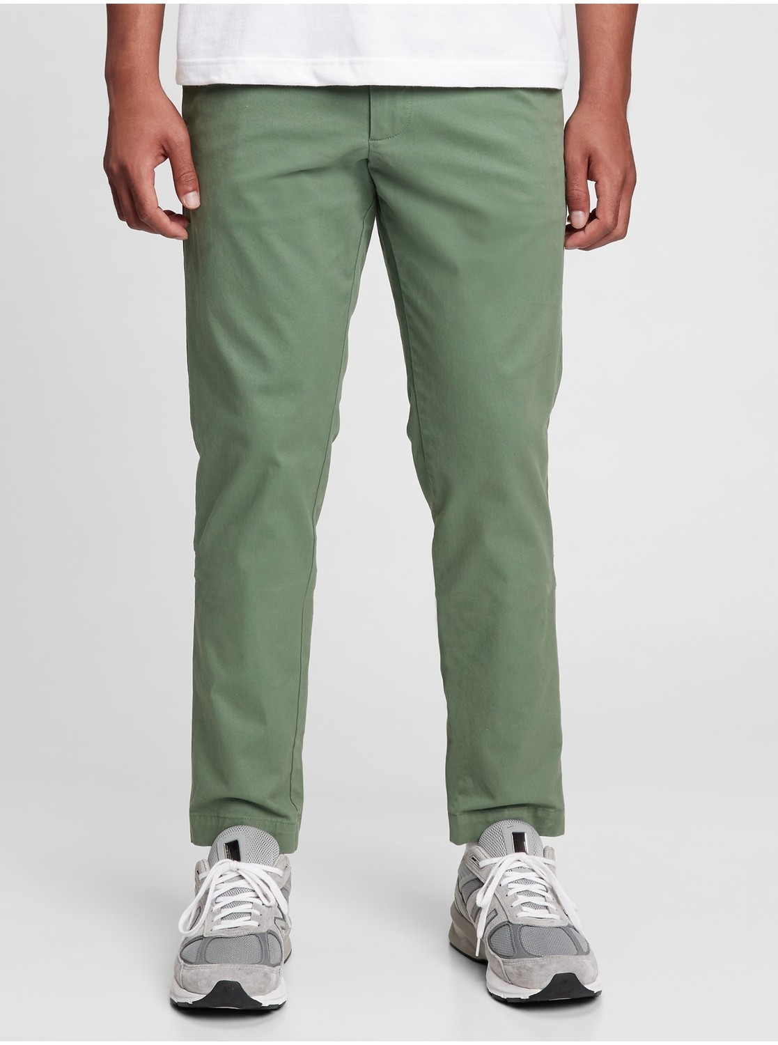 Zelené pánske nohavice khakis slim fit GAP GapFlex