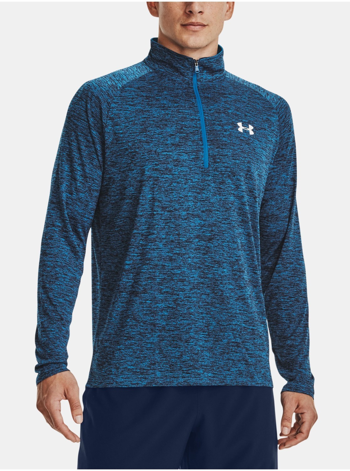 Tričká s dlhým rukávom pre mužov Under Armour - modrá