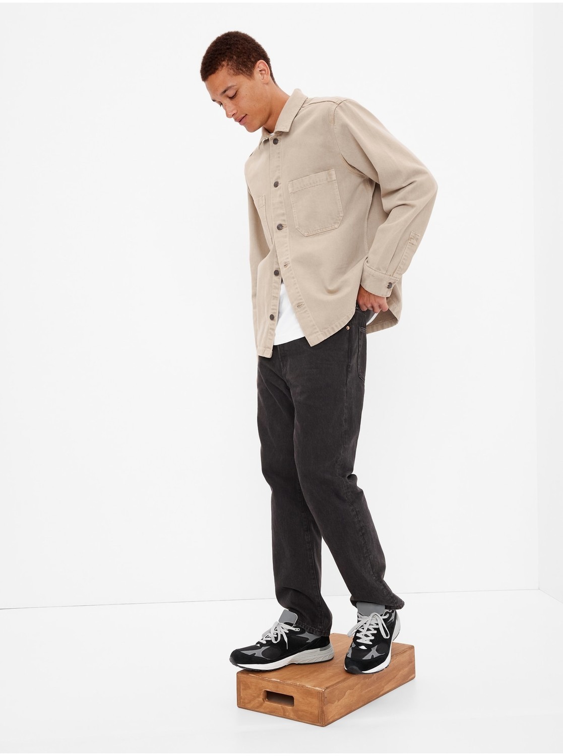 Čierne pánske rifle GAP original fit organic Washwell