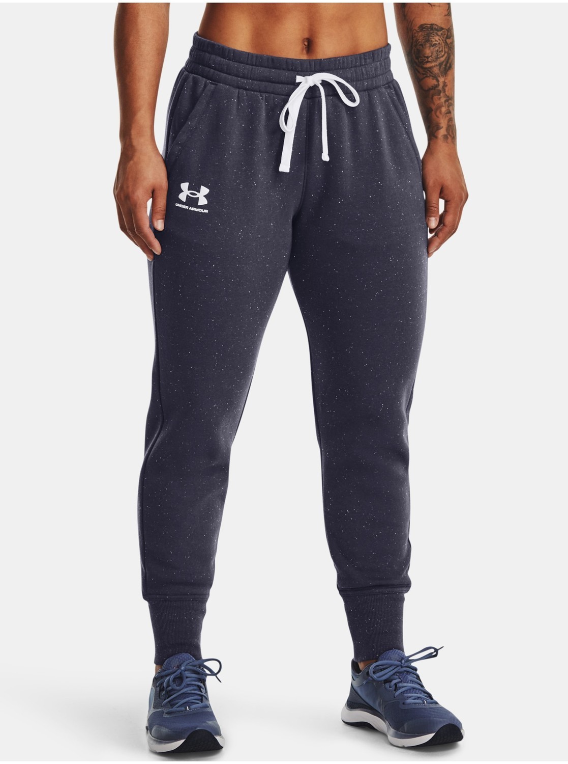 Tmavošedé dámske tepláky Under Armour Rival Fleece Joggers