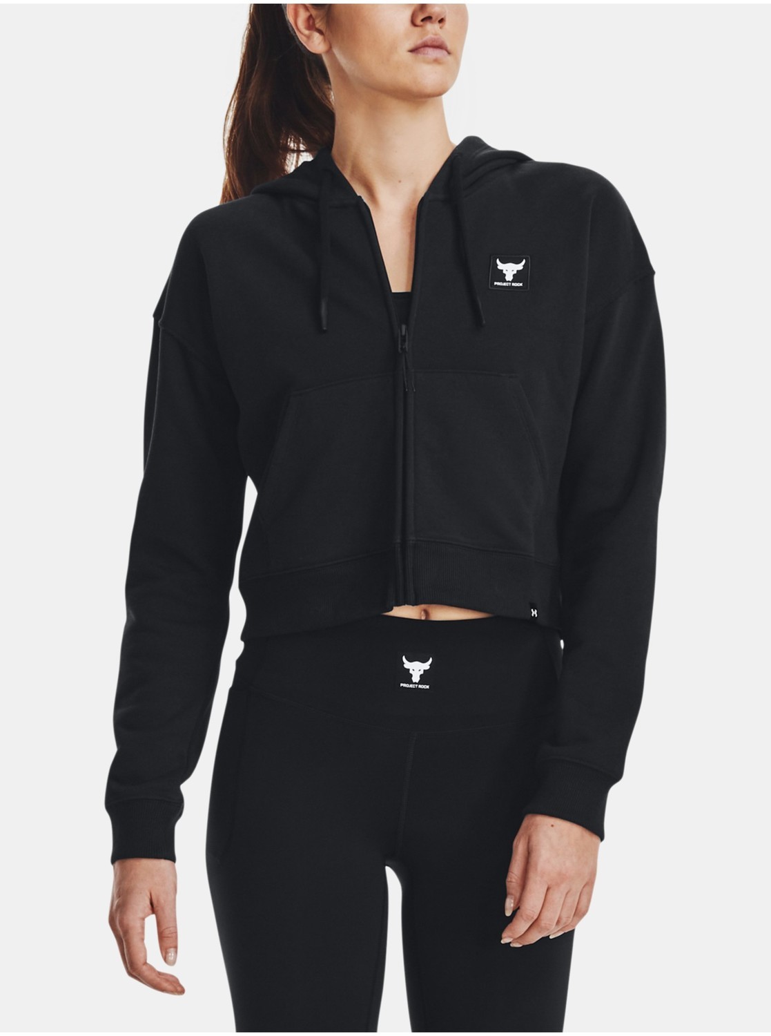 Čierna dámska mikina Under Armour Project Rock HW Terry
