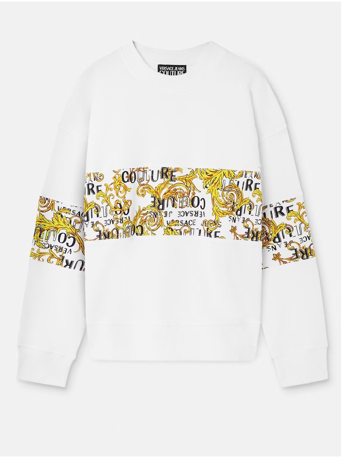Biela pánska oversize mikina Versace Jeans Couture