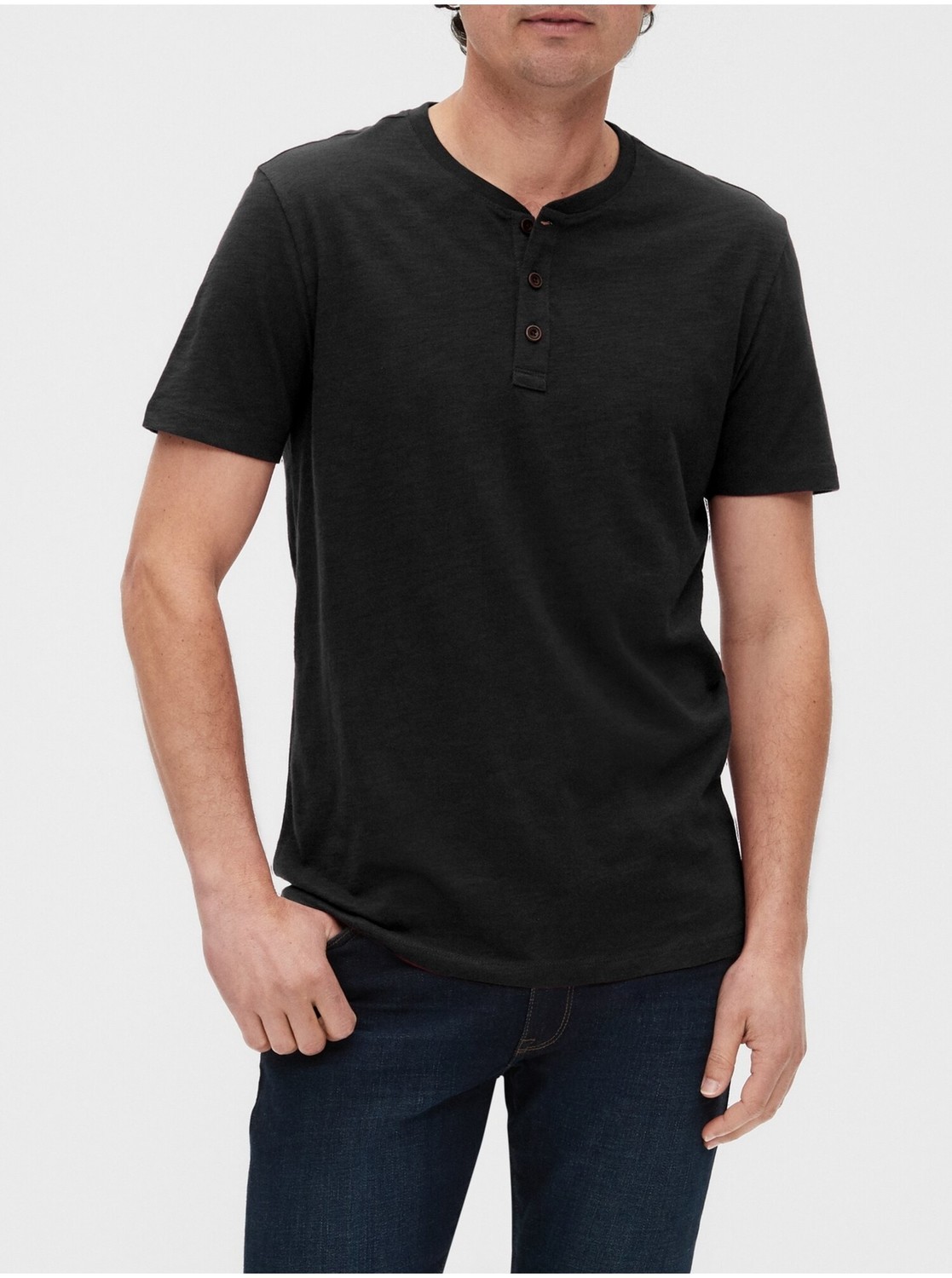 Čierne pánske tričko GAP