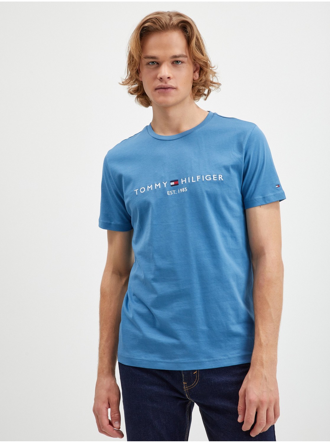 Modré pánske tričko Tommy Hilfiger