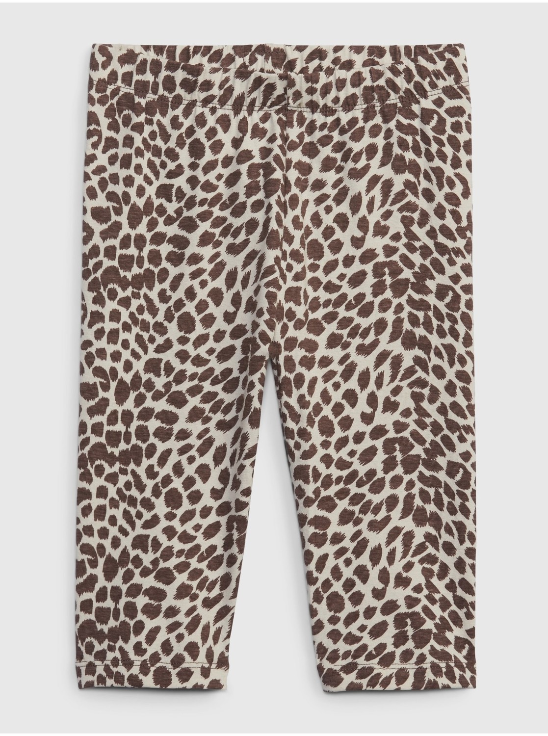 Béžové dievčenské legíny organic capri leopard GAP