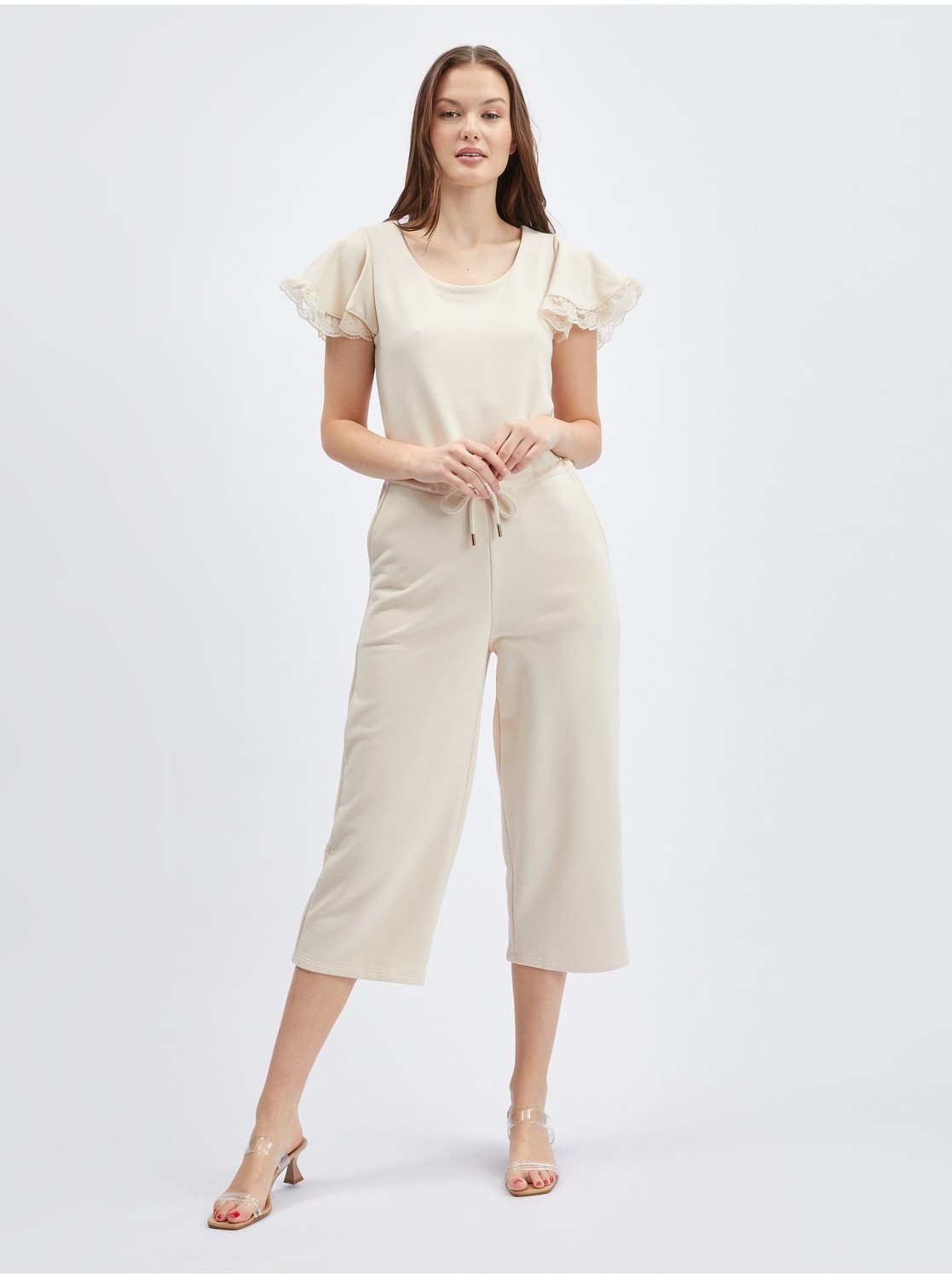 Krémový dámsky overal ORSAY