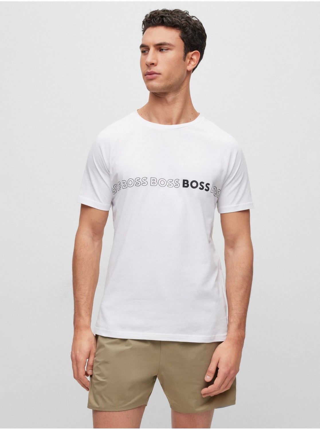 Biele pánske tričko HUGO BOSS