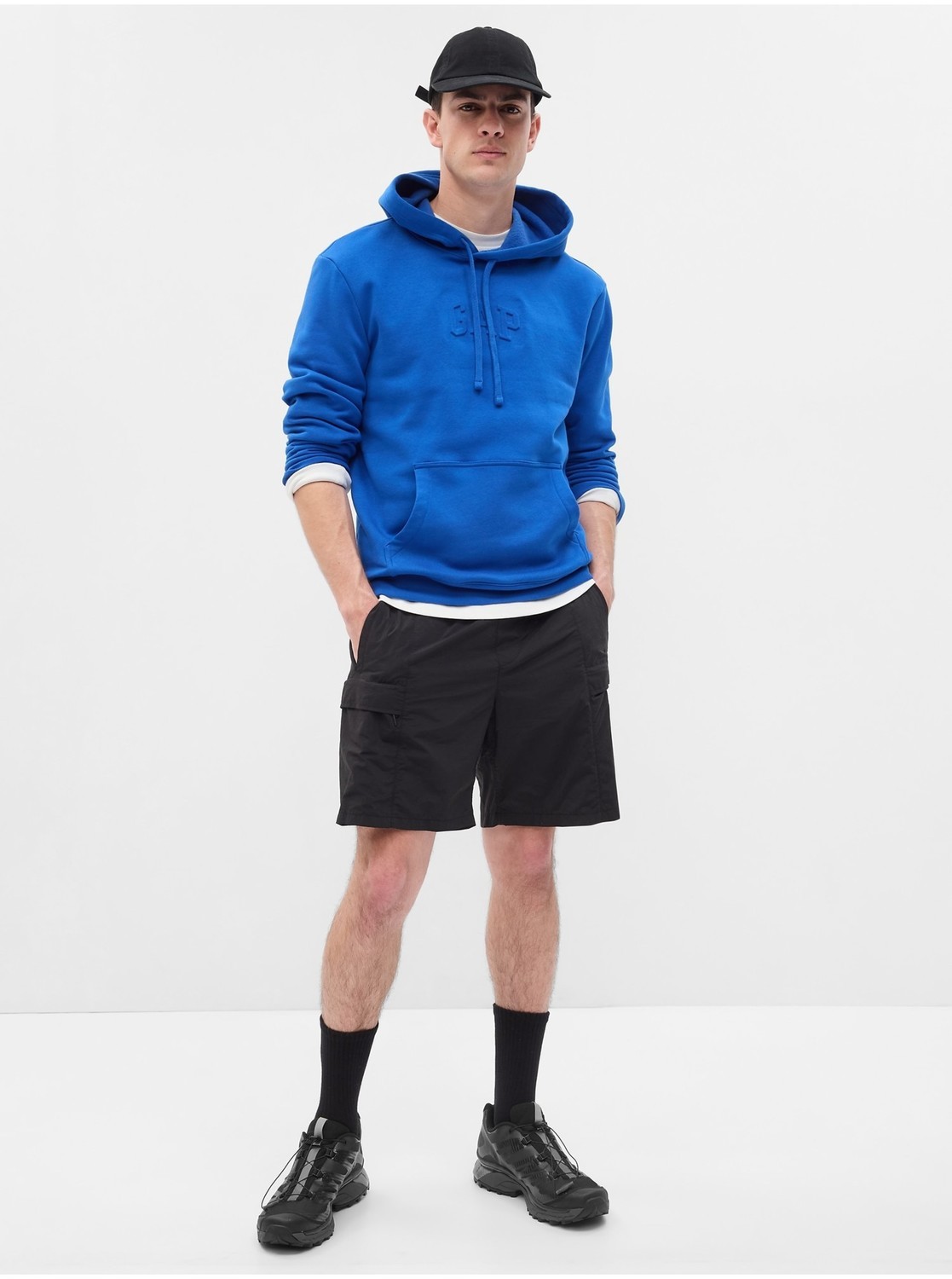 Modrá pánska mikina s kapucňou GAP