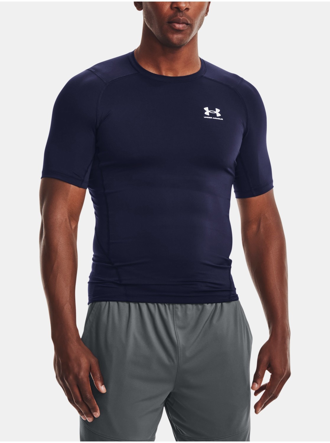 Tričko Under Armour UA HG Armour Comp SS - tmavě modrá
