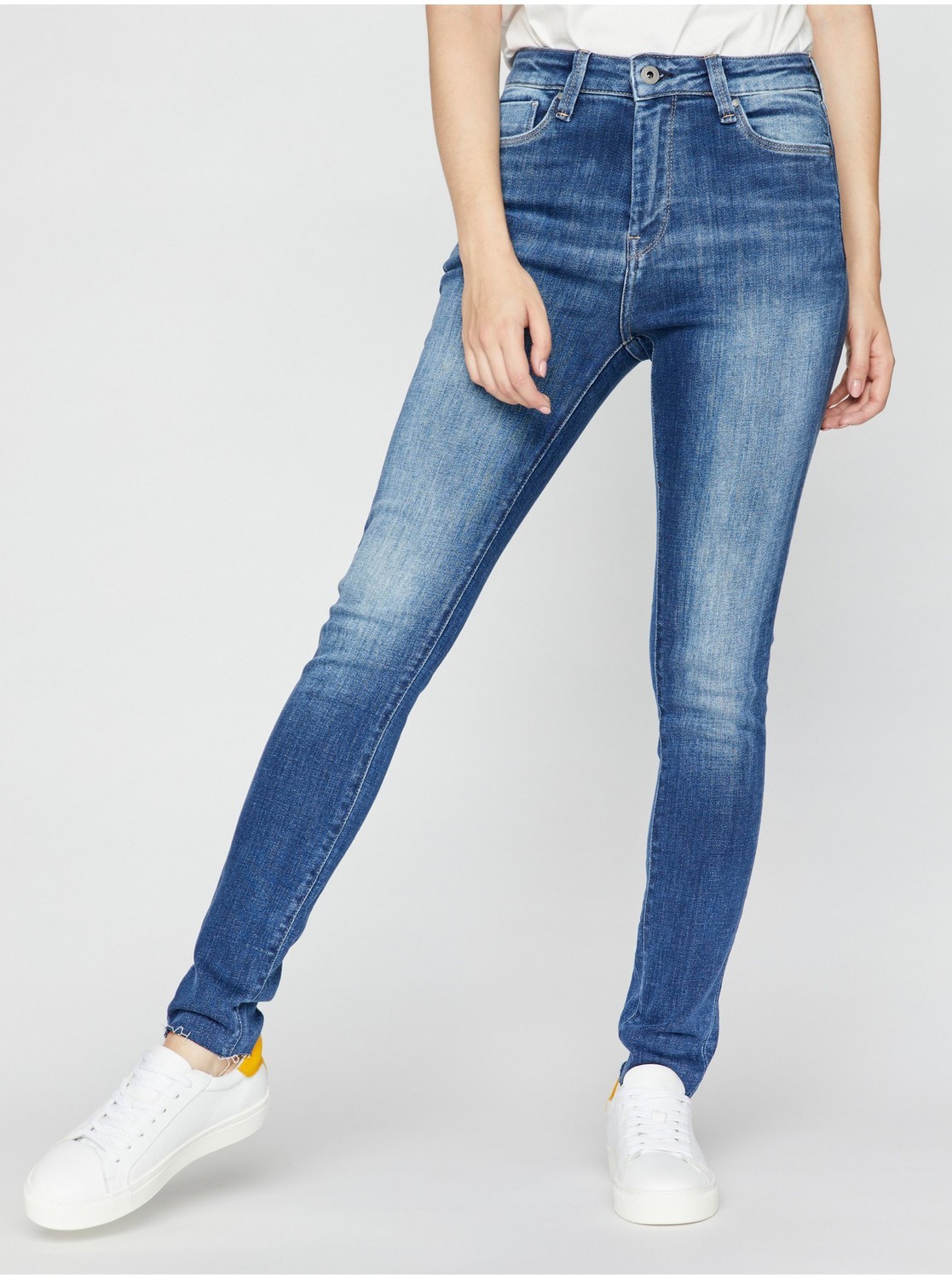 Slim fit pre ženy Pepe Jeans - modrá