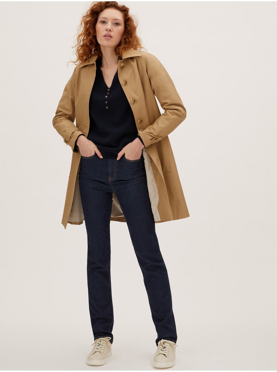 Extra jemné rifle Sienna s rovnými nohavicami Marks & Spencer námornícka modrá
