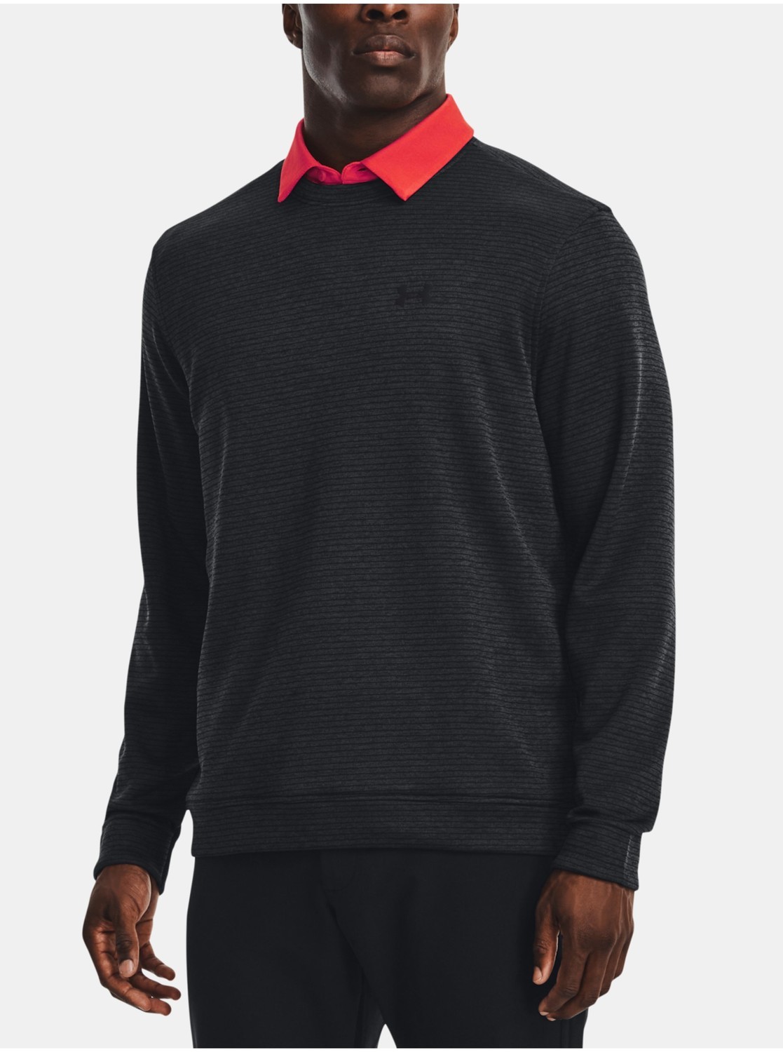 Čierna pánska rebrovaná športová mikina Under Armour