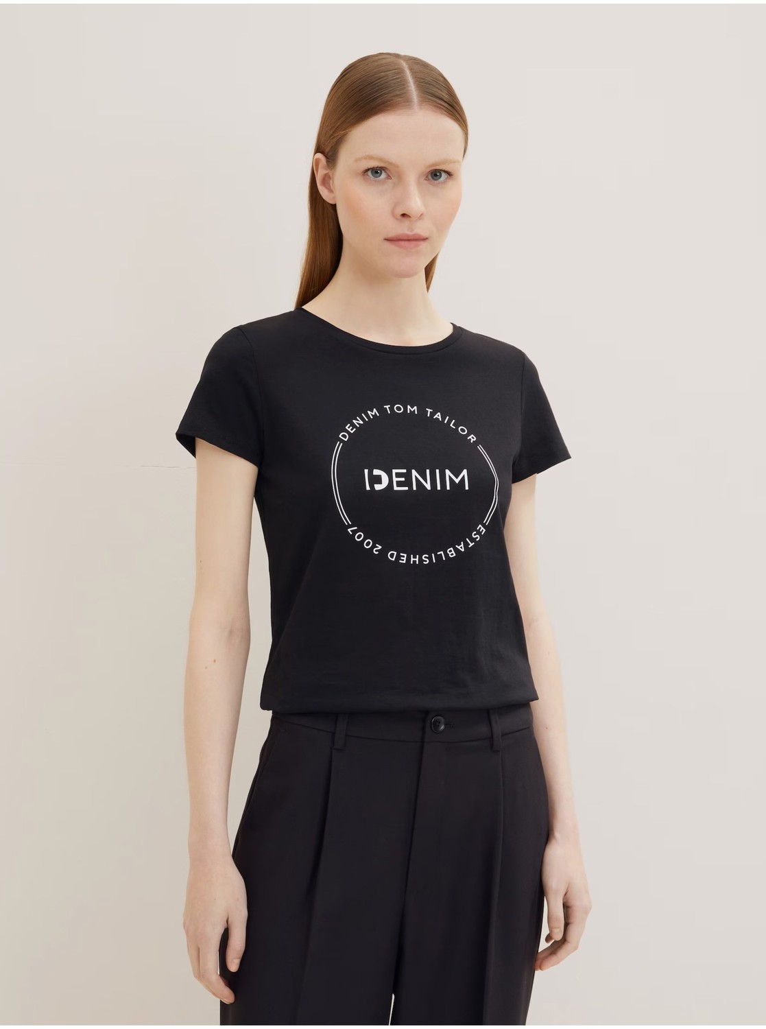 Čierne dámske tričko Tom Tailor Denim