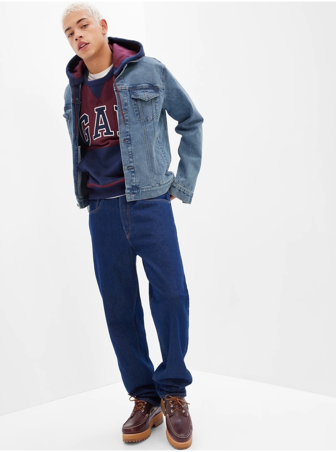 Modrá pánska rifľová bunda GAP