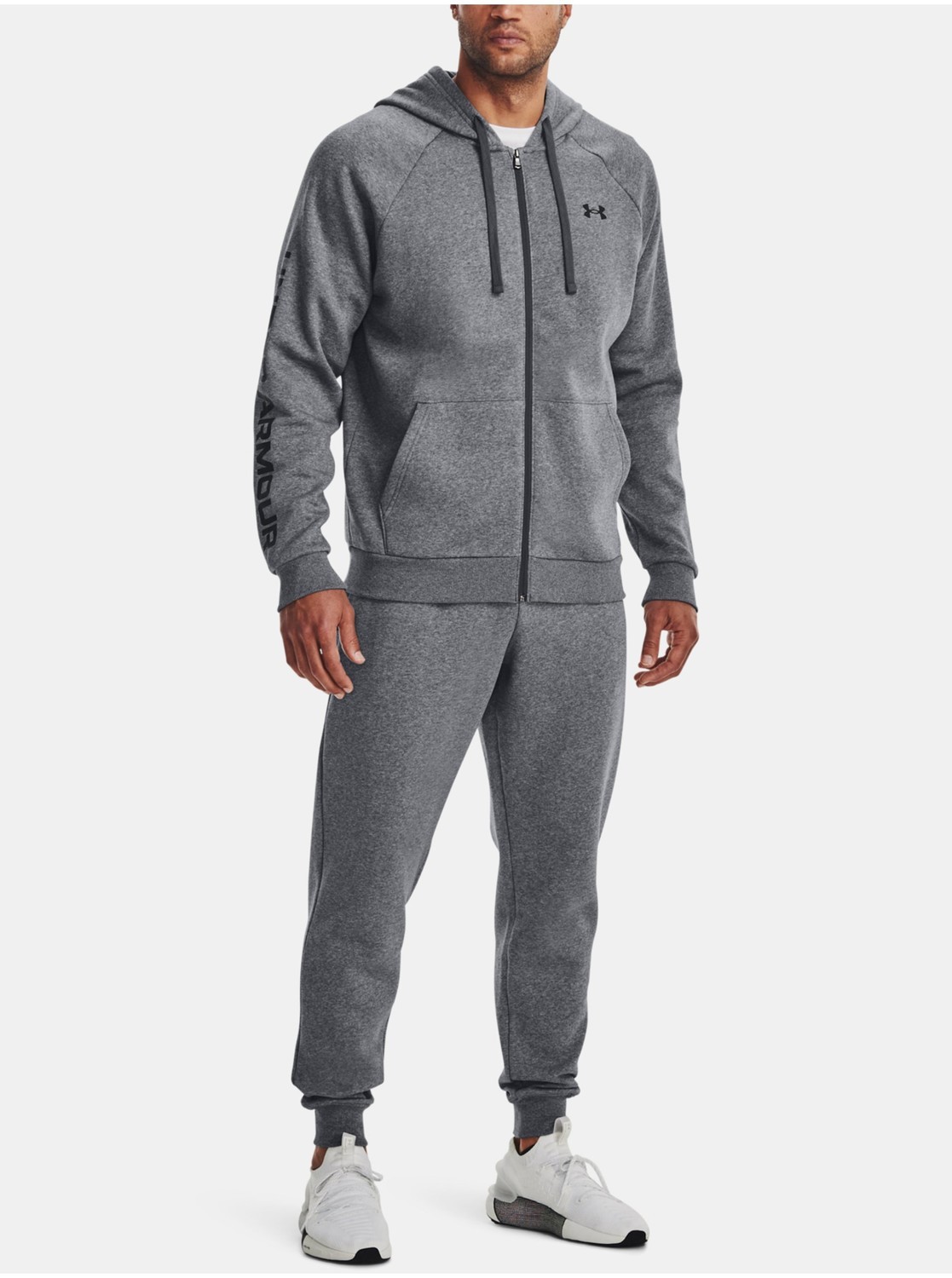 Mikiny s kapucou pre mužov Under Armour - sivá