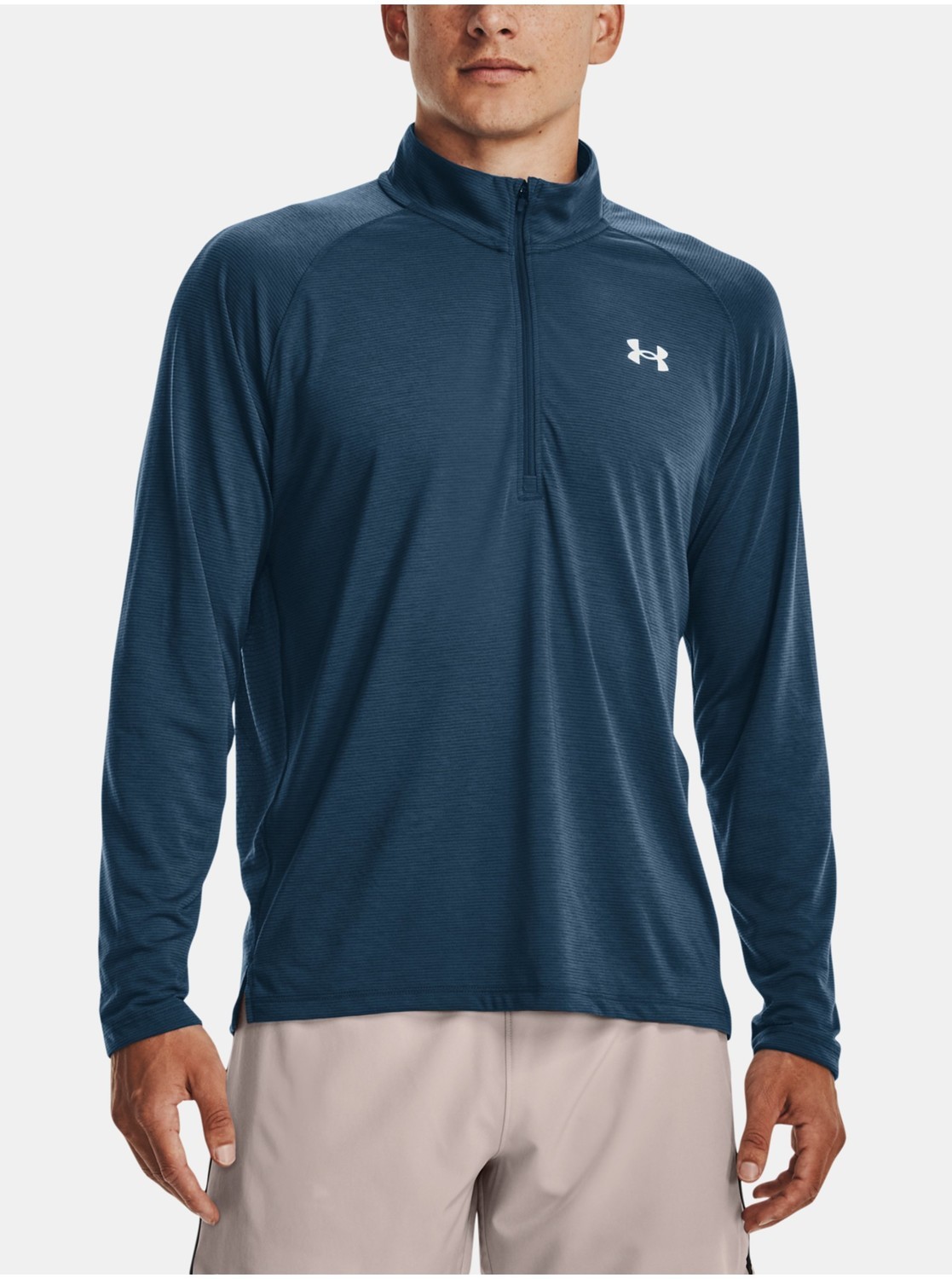 Tmavomodré pánske tričko Under Armour UA STREAKER HALF ZIP