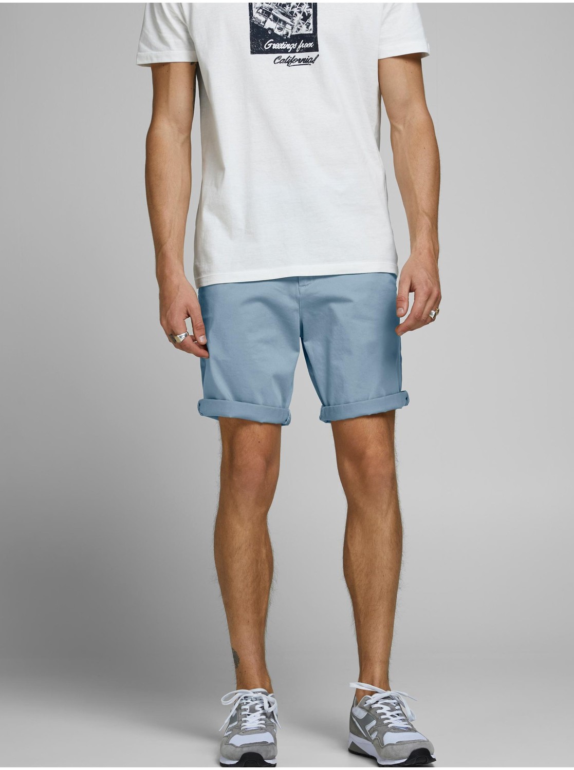 Kraťasy pre mužov Jack & Jones - svetlomodrá