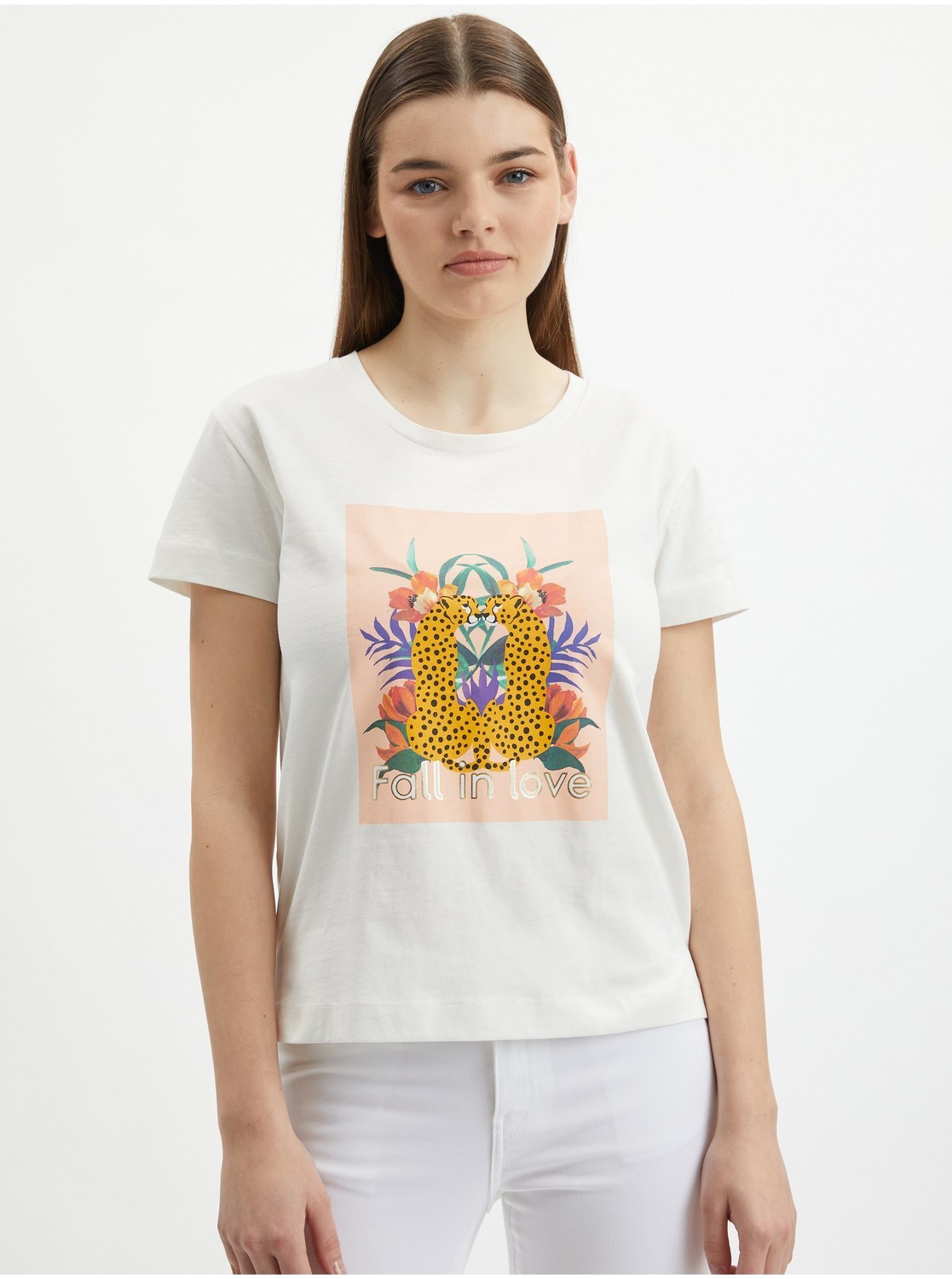 Tričká s krátkym rukávom pre ženy ORSAY - krémová