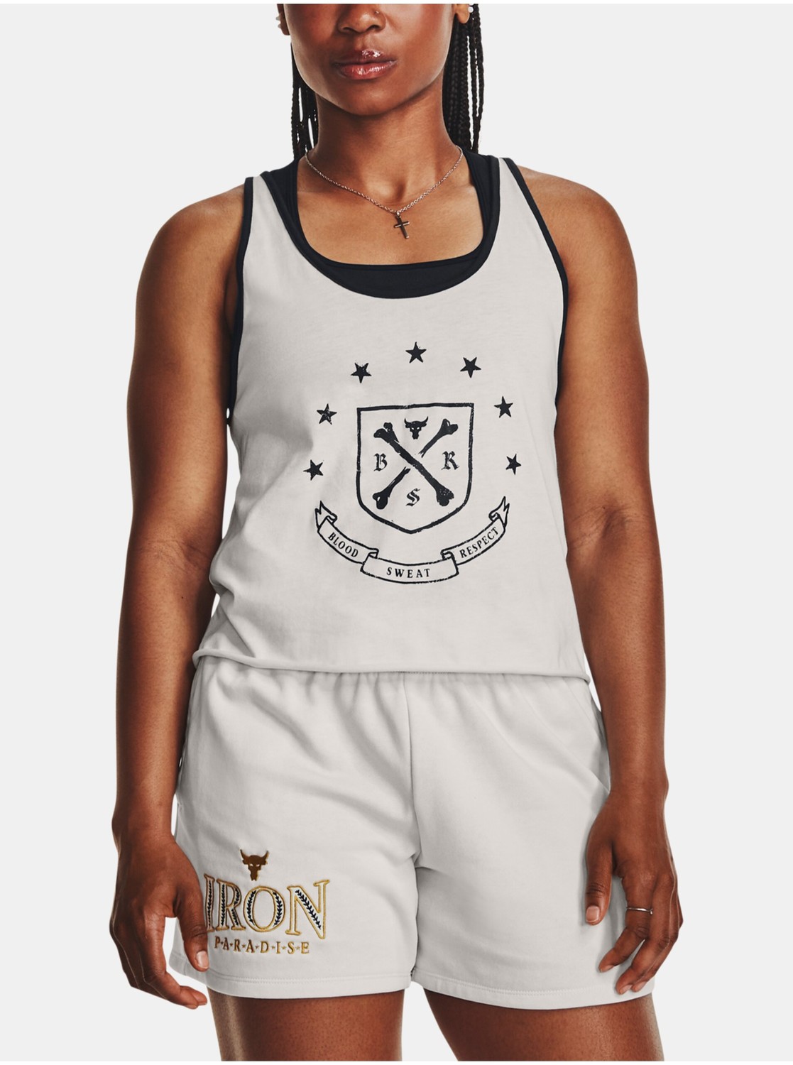 Topy a trička pre ženy Under Armour - krémová