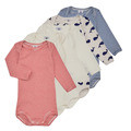 Pyžamá Petit Bateau BODY US ML BALEINE PACK X5