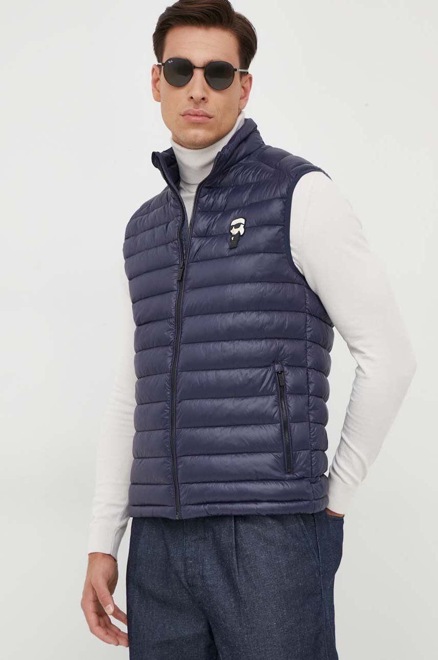 Vesta Karl Lagerfeld pánsky, tmavomodrá farba, prechodný