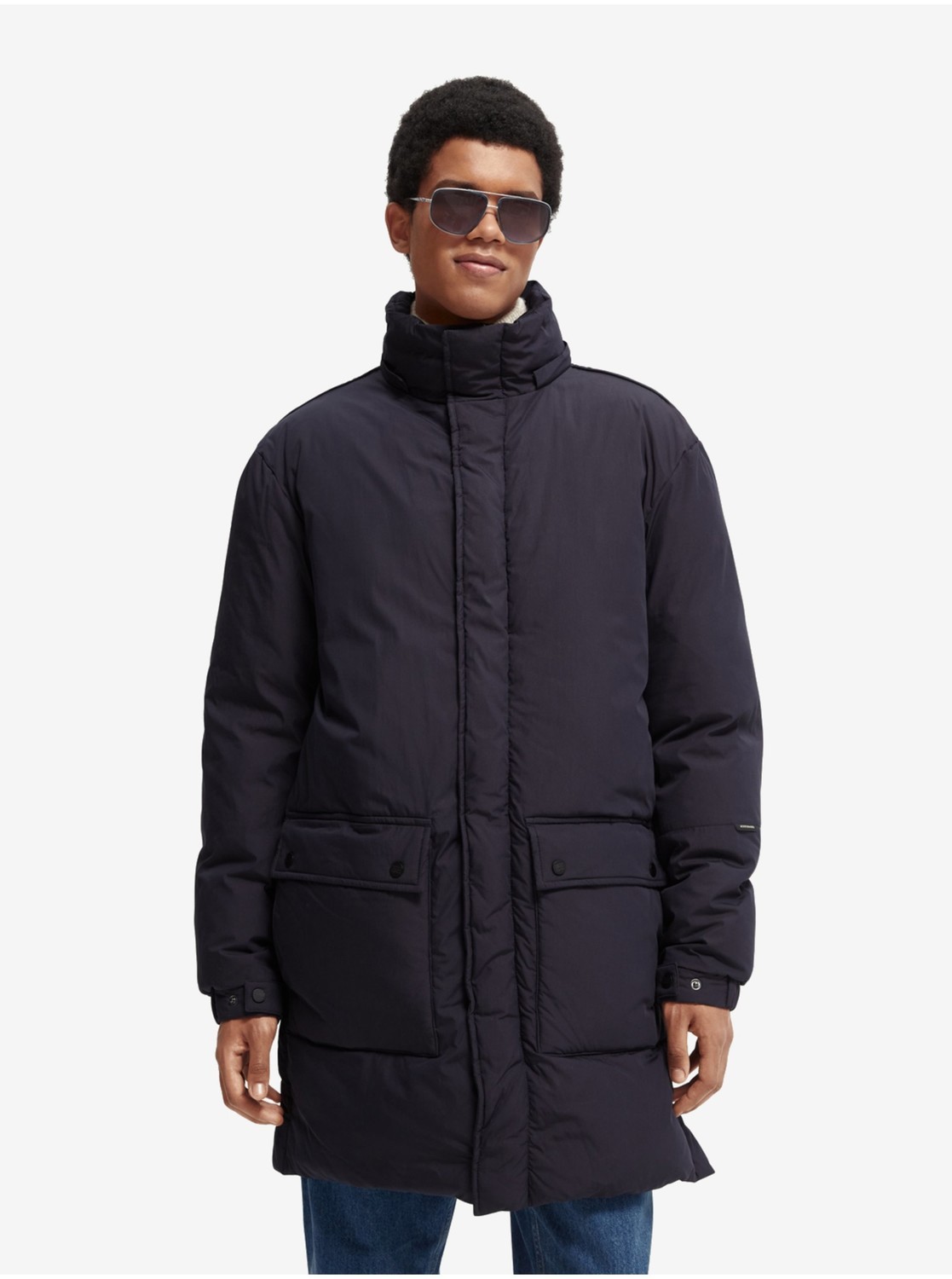 Tmavomodrá pánska zimná bunda Scotch & Soda