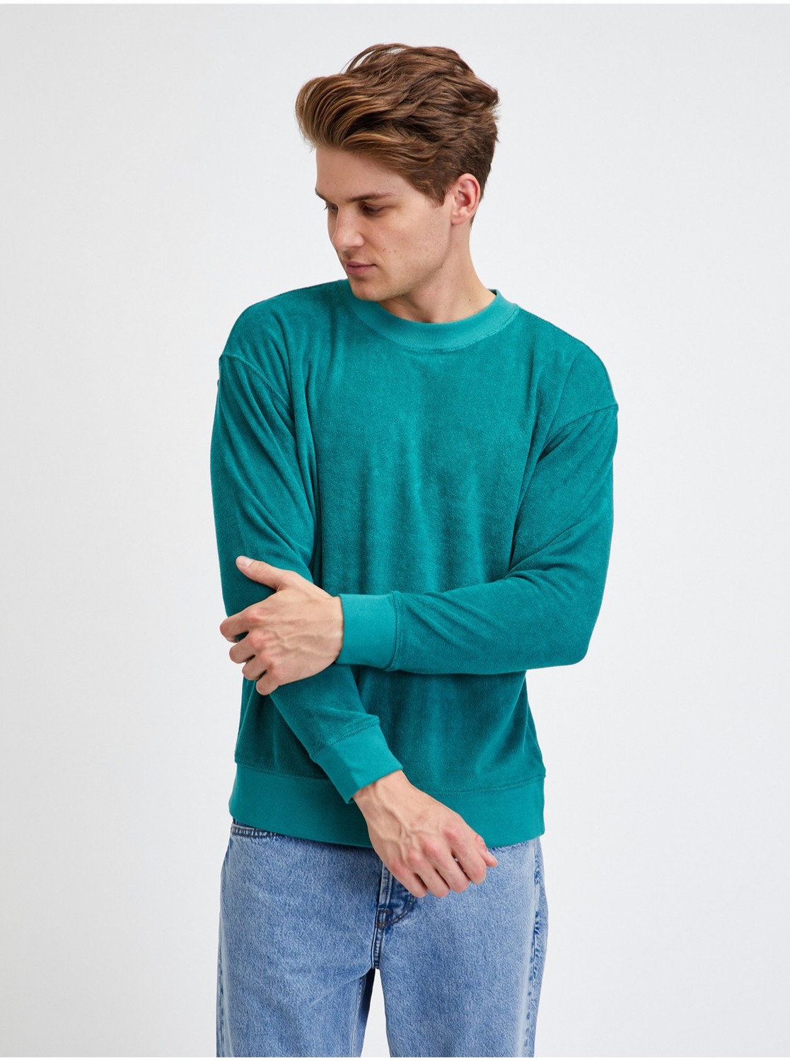 Tyrkysová pánska mikina GAP