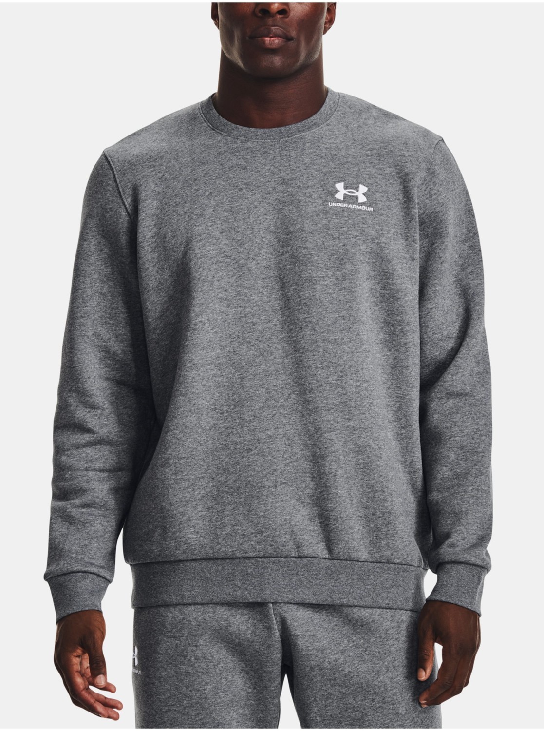 Šedá pánska mikina Under Armour UA Essential Fleece Crew