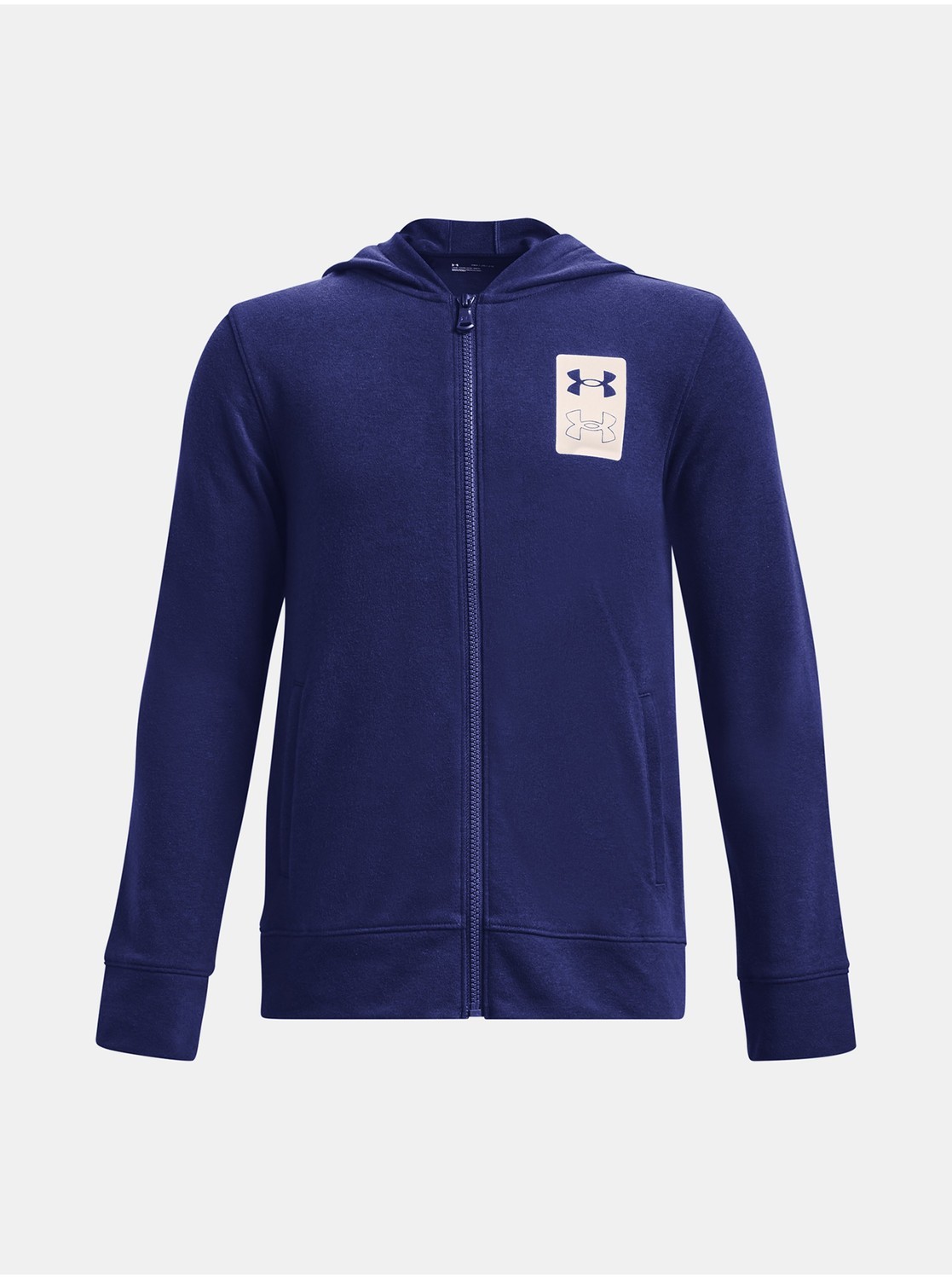 Tmavomodrá chlapčenská mikina Under Armour UA Rival Terry FZ Hoodie