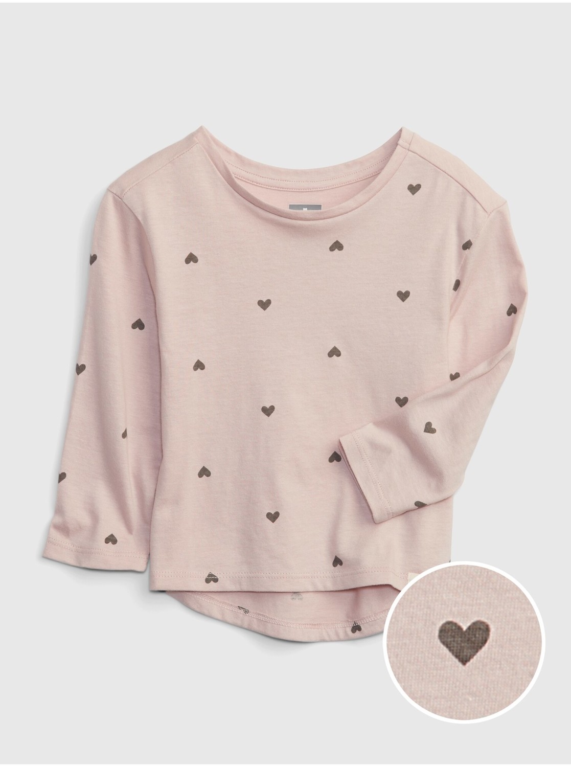 Ružové dievčenské vzorované tričko GAP