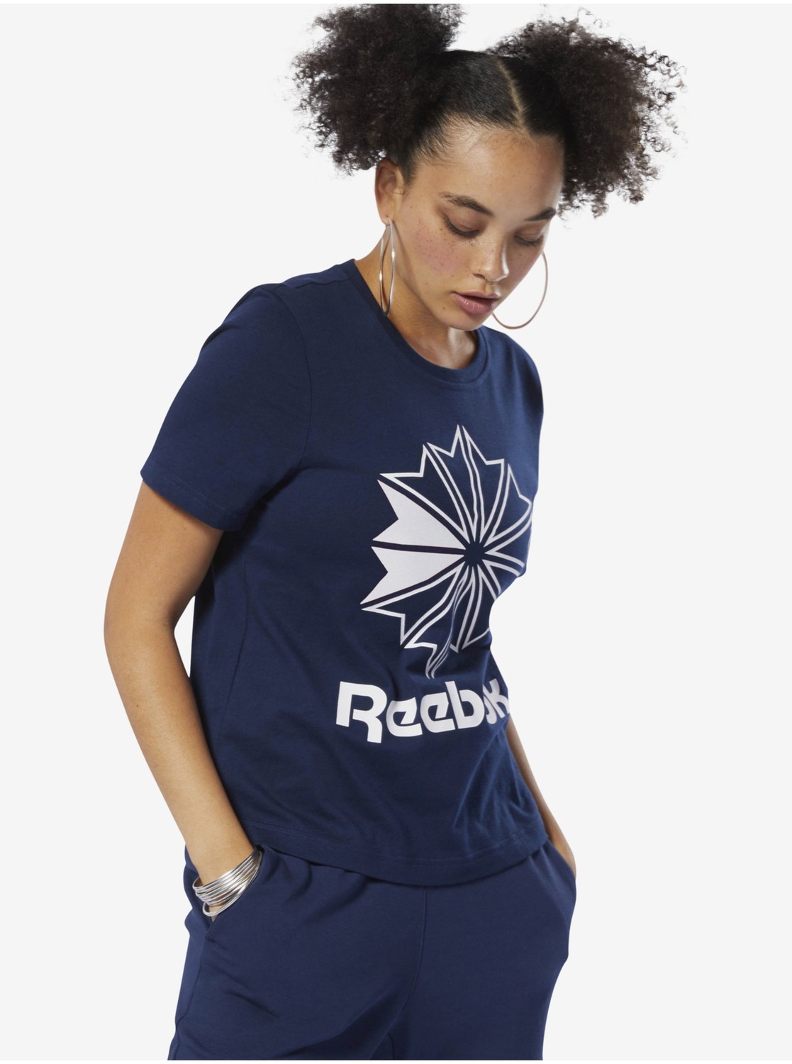 Tričká s krátkym rukávom pre ženy Reebok Classic - modrá