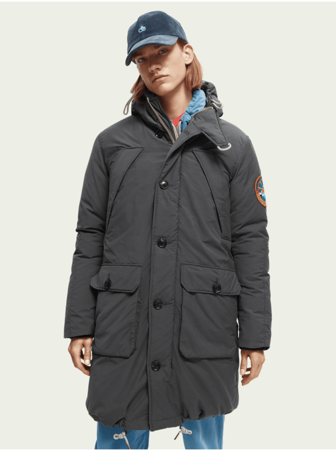 Šedá pánska zimná parka Scotch & Soda