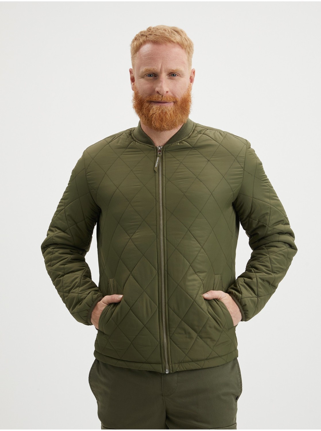 Ľahké bundy pre mužov Jack & Jones - kaki