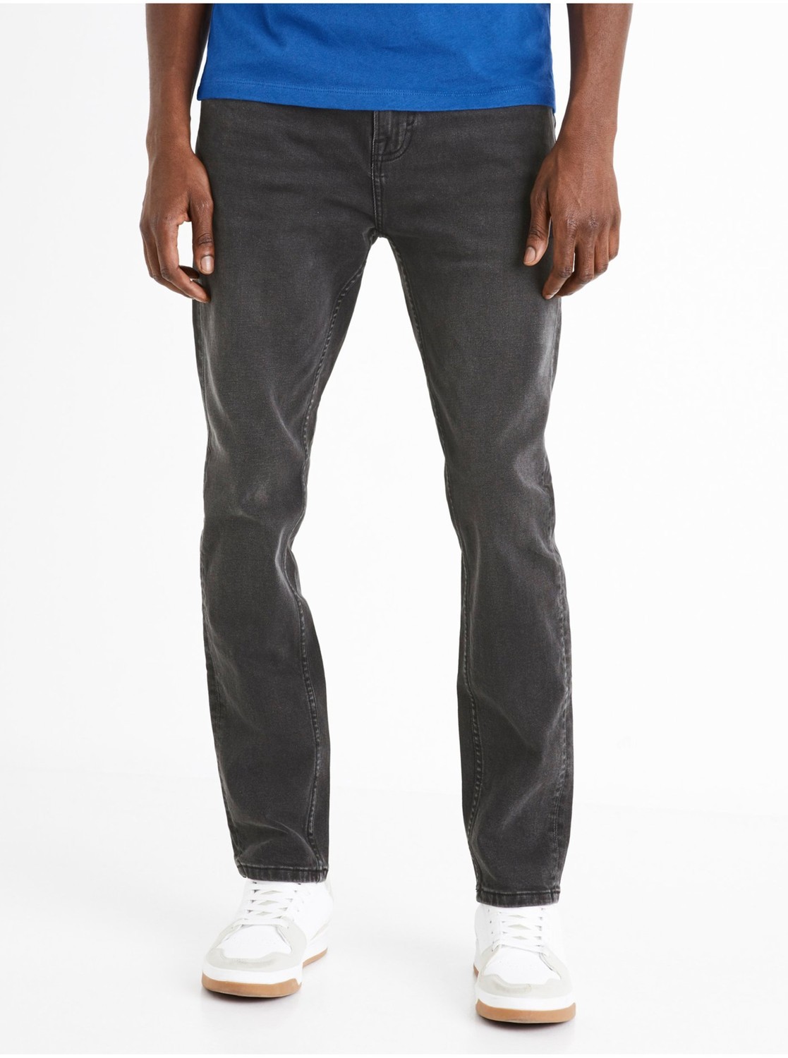 Slim fit pre mužov Celio - tmavosivá